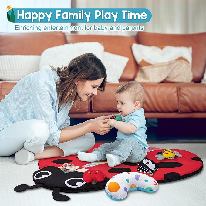 Jyusmile Baby Play Gym Mat, 8-in-1 Tummy Time Mat - Image 6