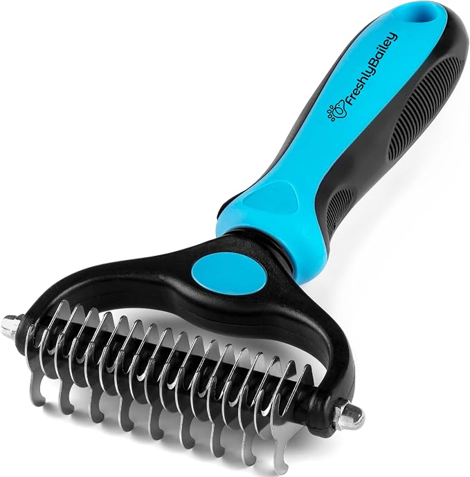 Freshly Bailey Dematting Comb for Cats and Dogs, Mat Remover and Deshedding by FreshlyBailey