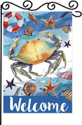 Starfish Crab welcome Garden Flag, Welcome to Undersea World Garden Flag by WPCTYQ