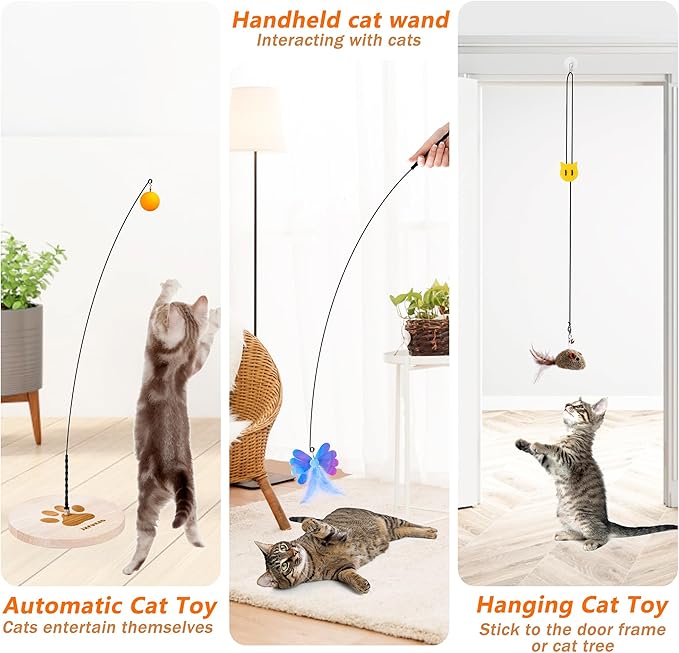 JXFUKAL Interactive cat Toy, Automatic Cat Wand Toy - Image 4
