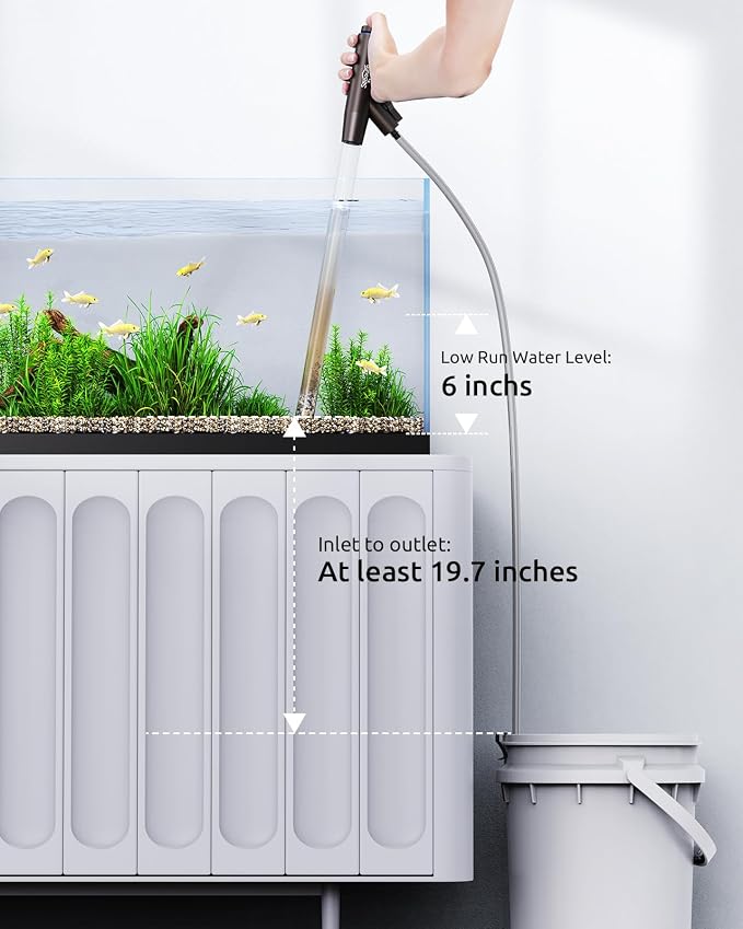 SEAOURA Aquarium Vacuum Gravel Cleaner Adjustable, Aquariums Siphon Fish Tank - Image 7