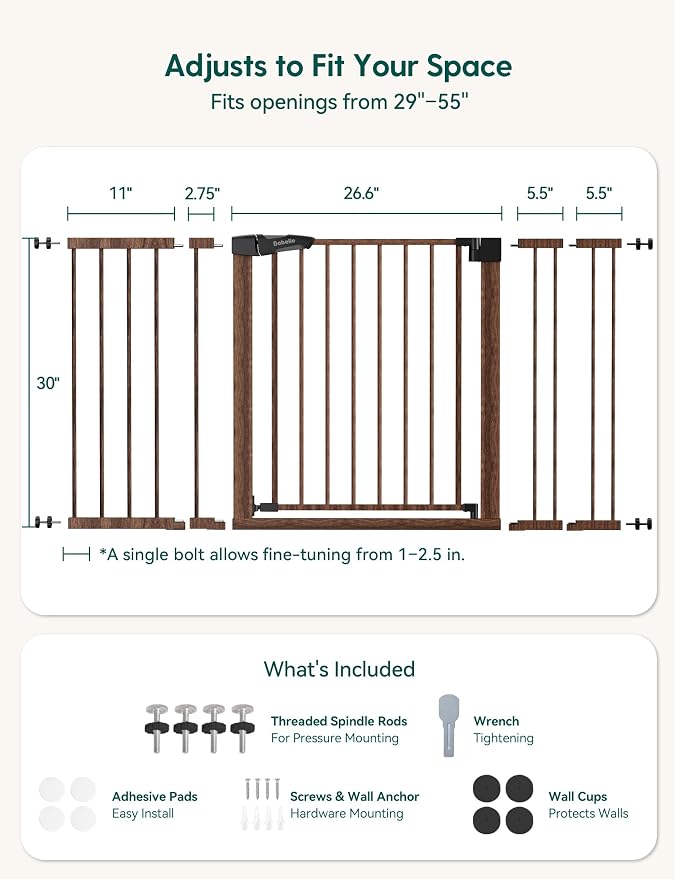 Babelio Metal Auto Close Baby Gate PressGuard P7, Extra Wide Pet Gate - Image 8