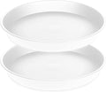 2 Pack of 10 inch Plant Saucer Gray, Heavy Duty Plastic Plant Saucer 10 inch by Bleuhome