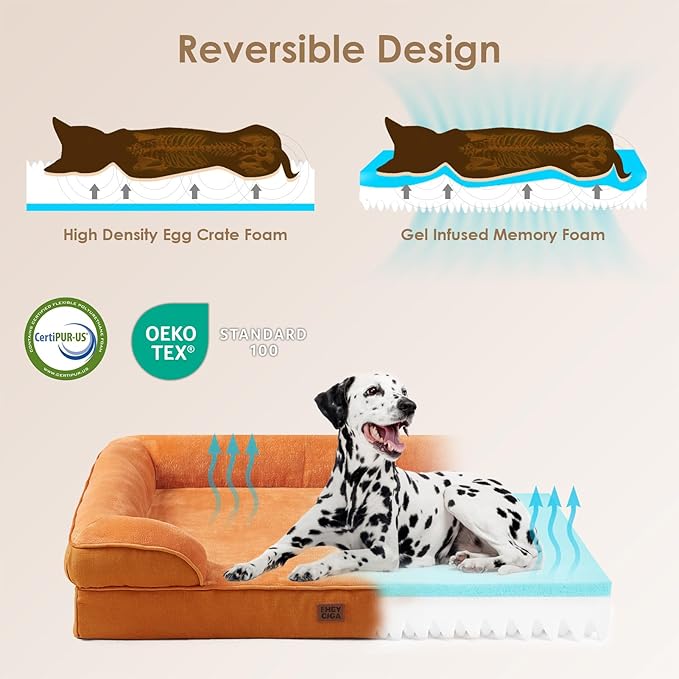 EHEYCIGA Orthopedic Dog Beds for Extra Large Dogs, Waterproof Memory Foam XL - Image 4