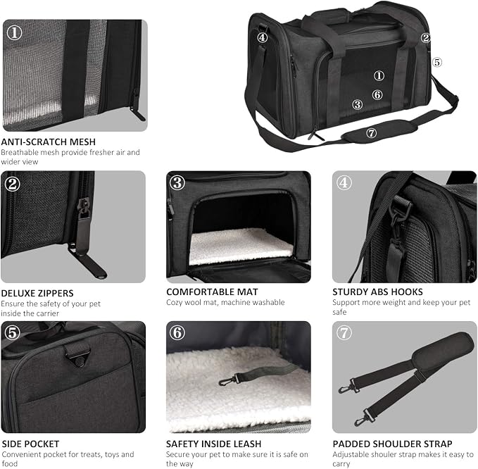 Henkelion Cat Carriers Dog Carrier Pet Carrier - Image 3