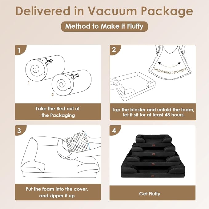 EHEYCIGA Orthopedic Dog Beds for Large Dogs, Waterproof Memory Foam Large Pet - Image 2