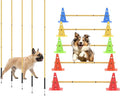 Dog Agility Training Hurdle Cone Set, Adjustable Dog Agility Equipment Obstacle by TINEPRY