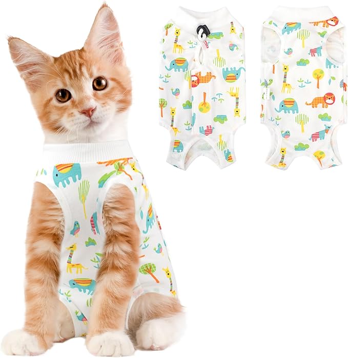 Cat Recovery Suit Female, Breathable Cat Onesie After Surgery Female by Coppthinktu