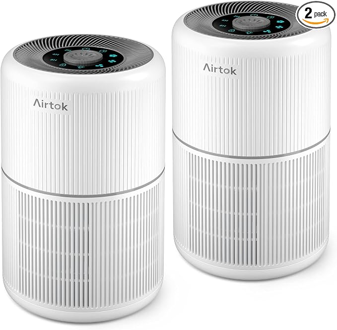 2 Pack Air Purifier for Home Bedroom by AIRTOK