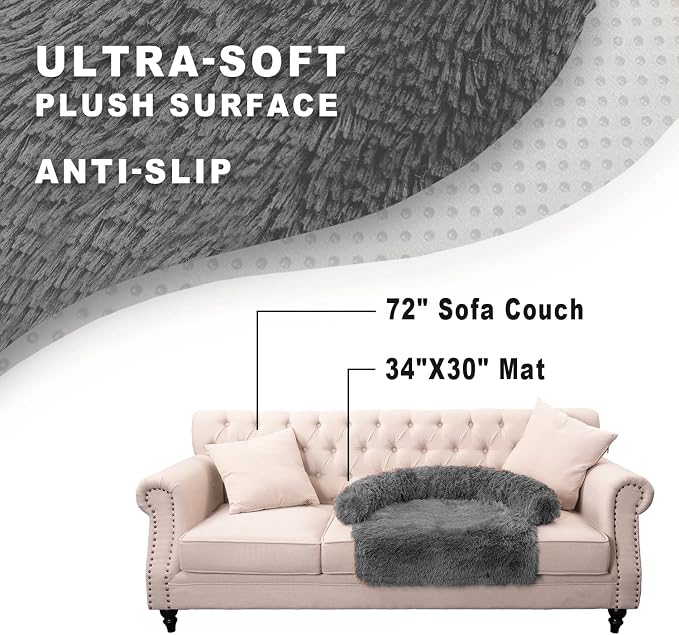Tinaco Luxurious Calming Dogs/Cats Bed Mats, Dog Pad Washable Removable Couch - Image 6