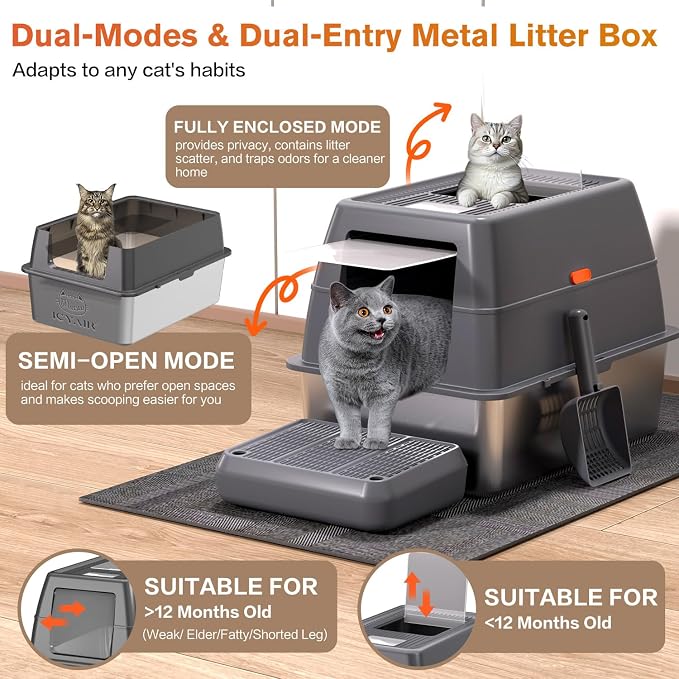 XXXL Stainless Steel Litter Box - Image 3