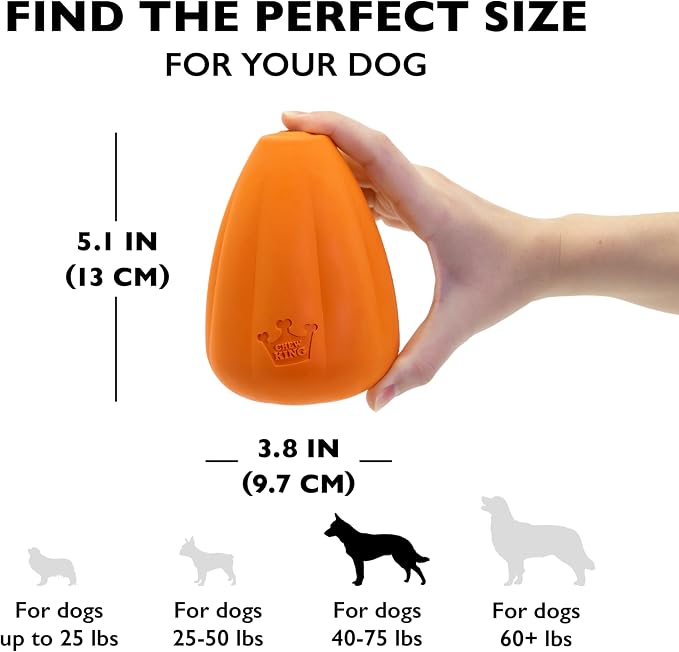 Chew King by Mammoth Premium Treat Dispensing Dog Toy, Durable Natural Rubber - Image 4