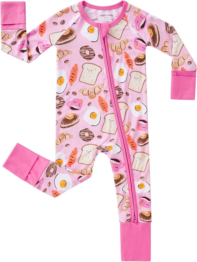 pureborn Baby Infant Boys Girls Sleeper Snug Fit Viscose from Bamboo Pajamas by pureborn