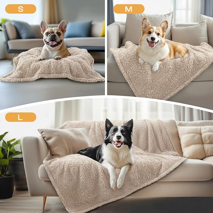 1 Pack 3 Calming Blankets Fluffy Premium Fleece Pet Blanket Soft Sherpa Throw - Image 3