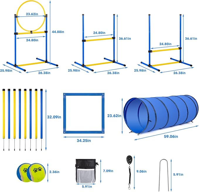 Dog Agility Course Backyard Set，Dog Agility Equipment, Dog Obstacle Course - Image 9