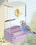BNOSDM No Mess Bird Cage Feeders Automatic Bird Feeder Parrot Cage Accessories by BNOSDM