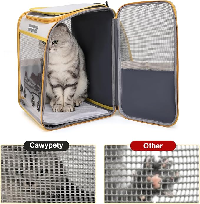 Cat Backpack Carrier, Collapsible and Breathability Cat Carrier Large - Image 3