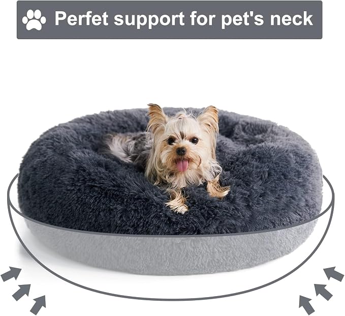 WNPETHOME Donut Dog Beds Large Sized Dog, Anti-Anxiety Caming Large Pet Bed - Image 5