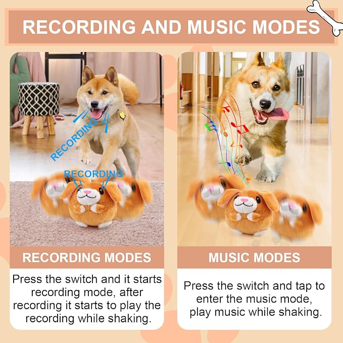 BABORUI Interactive Dog Toys Puppy, Jumping Squeaky Dog Toys - Image 3