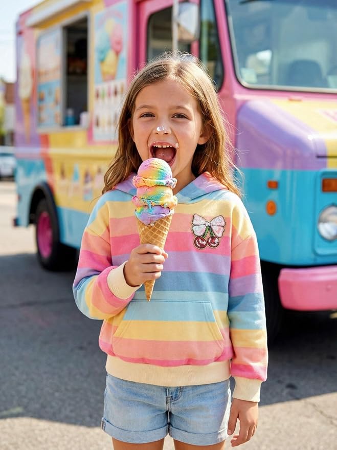 WELAKEN Sweatshirts for Girls Toddler & Kids II Little Girl's Pullover Tops - Image 2