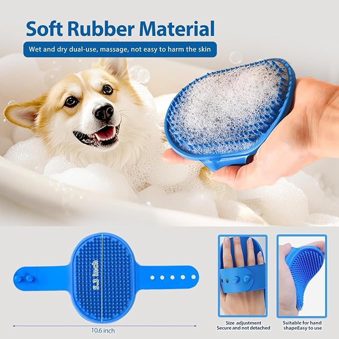 5-in-1 Pet Grooming Kit: Deshedding Rake, Nail Clipper, Grooming Gloves & - Image 6