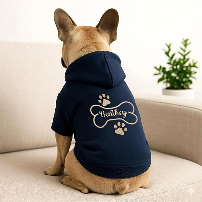 Personalized Name Dog Hoodie, Embroidered Hoodies Pets Name, Custom Pet Memorial - Image 5