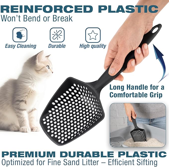 Set of 1 Cat Litter Scoop with Small Holes, Deep Sifting Shovel - Image 2