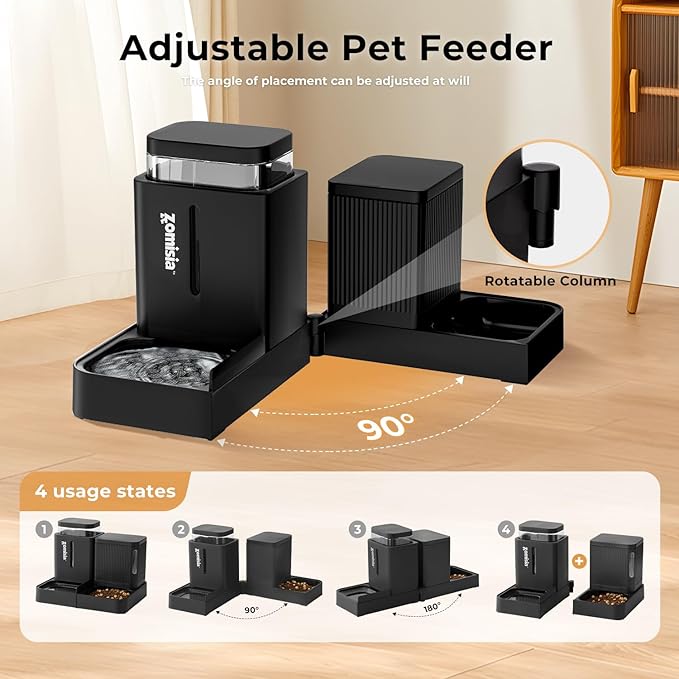 Gravity Dog Food and Water Dispenser, 2 in 1 Automatic Dog Feeder - Image 3