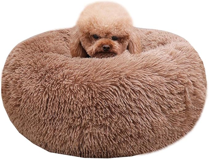 BODISEINT Modern Soft Plush Round Pet Bed by BODISEINT