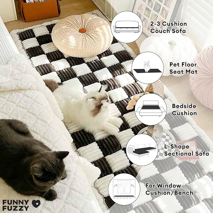 FUNNY FUZZY Pet Couch Covers for Sofa, Couch Covers for Dogs Washable Dog Couch - Image 4