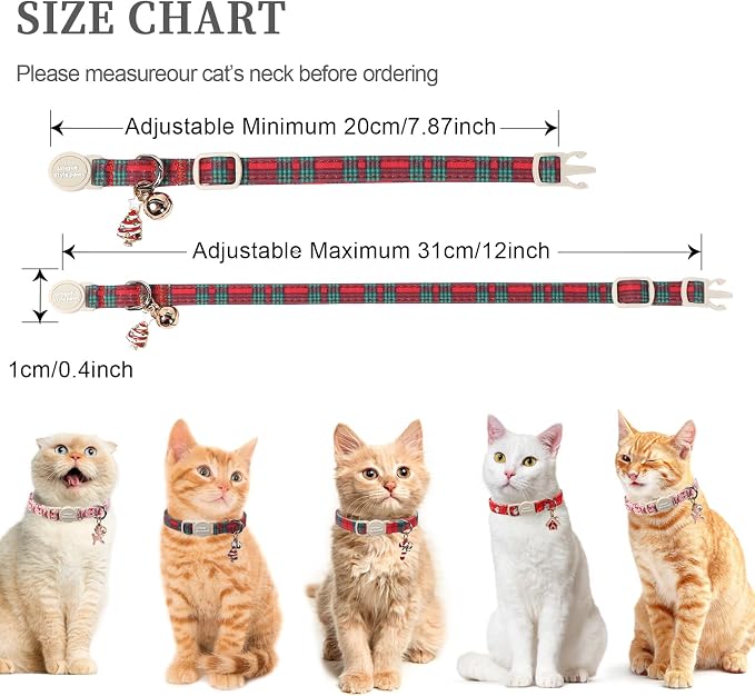 Unique style paws 2 Pack Christmas Kitten Collar Breakaway - Image 4