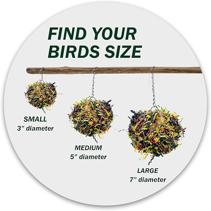 7” Super Shredder Ball Bird Toy - Image 4