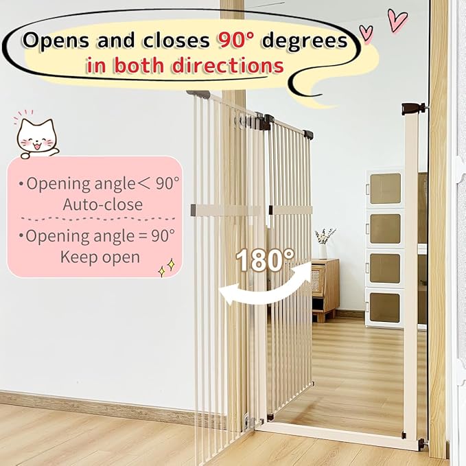 Lumizone Extra Tall Pet Gate 55.12" High Pressure Mounted 50.79"-55.11" Extra - Image 7