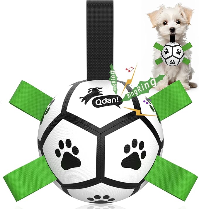 QDAN Dog Toys Balls with Bell Inside, Squeaky Dog Balls by QDAN