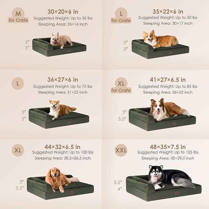 EHEYCIGA XL Dog Bed Memory Foam - Image 2