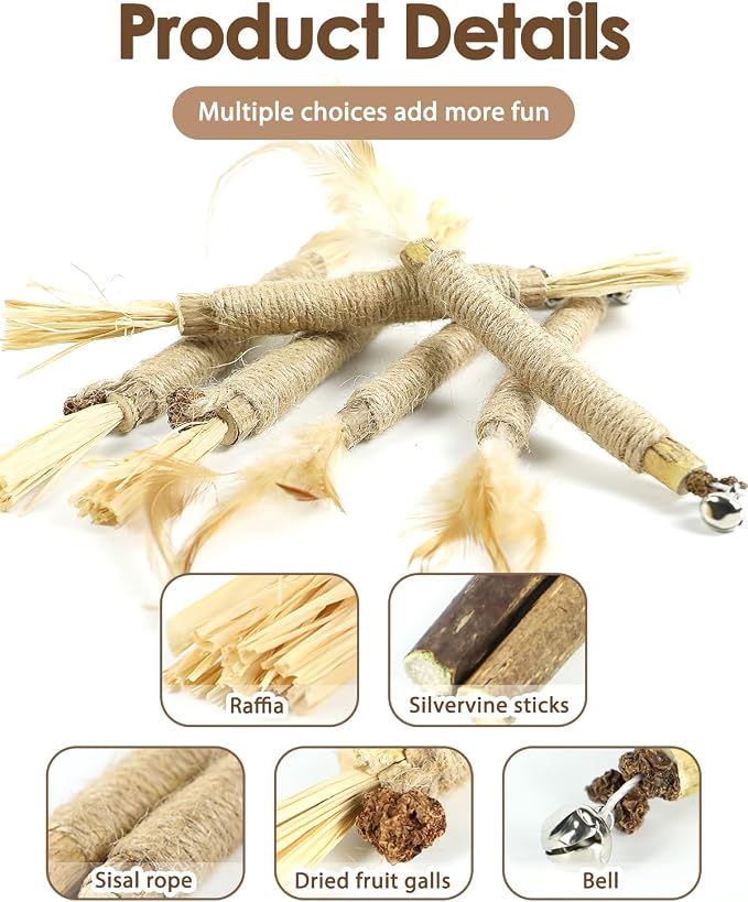 Tocirelo Cat Toys Silvervine Sticks - Image 5