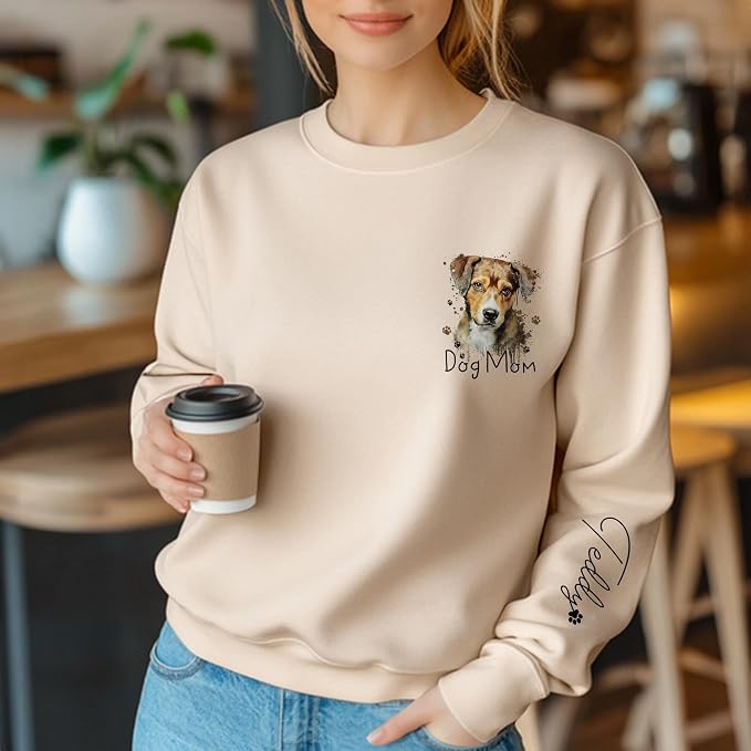 Custom Dog Mom Shirt Gifts for Women, Mother's Day Hoodie, Custom Shirt - Image 3