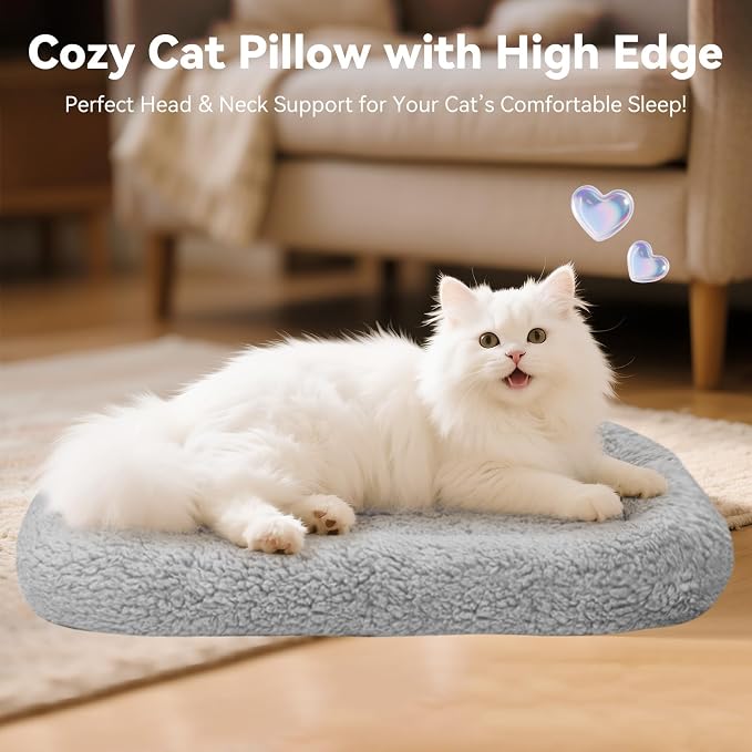 Cat Bed Washable Indoor Cat Cushion Bed, Soft and Cozy Plush Pet Bed-M - Image 3