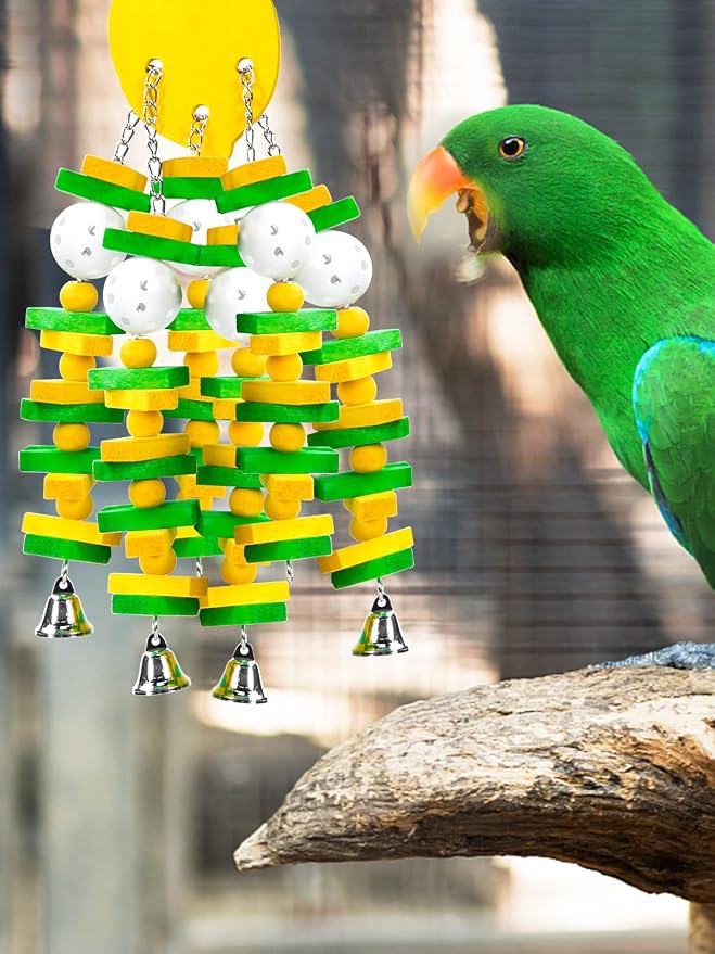 MEWTOGO Parrot Toys, Safe Healthy Parrots Cage Chewing Toy - Image 3