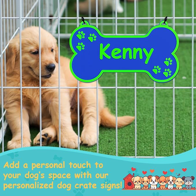 Personalized Dog Crate Sign Custom Dog Kennel Accessories Name Plate Doghouse - Image 6