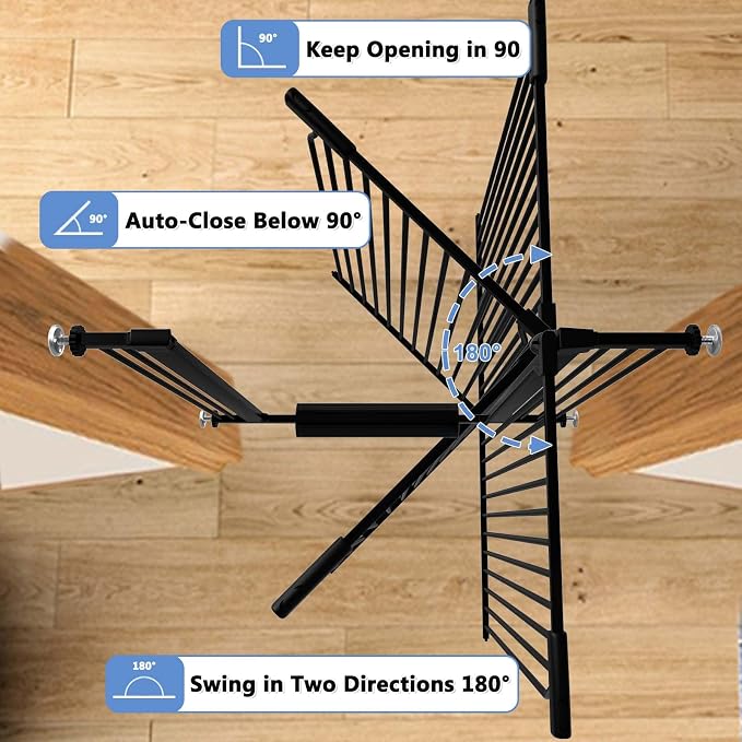 40.5" Extra Tall Baby Gate No Drill, 54.7"-60.2" Extra Wide Dog Pet Gate Indoor - Image 7