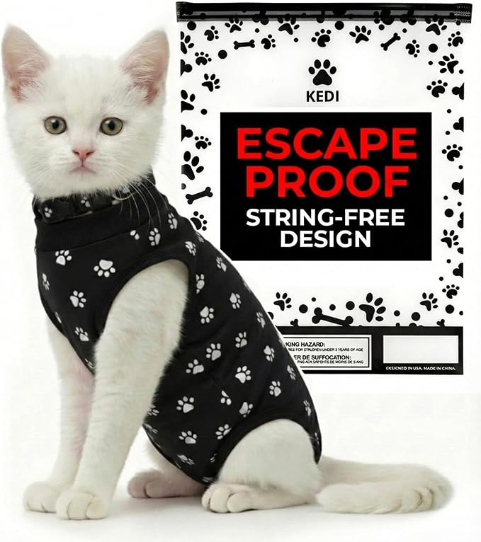 Kitten Recovery Suit Female, Kitten Onesie After Spay, Cat Surgery Suit Female by KediPetSolutions