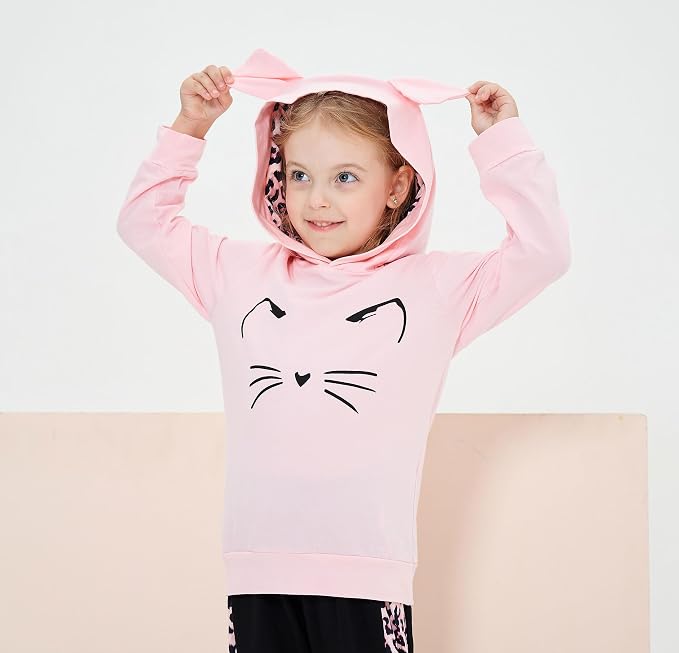 Toddler Baby Girls Clothes Long-sleeve Tie Dye Hoodie Sweatshirt Pants Hooded - Image 4