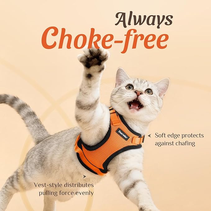 Dooradar Cat Harness and Leash Set, Escape Proof Safe Adjustable Kitten Vest - Image 2