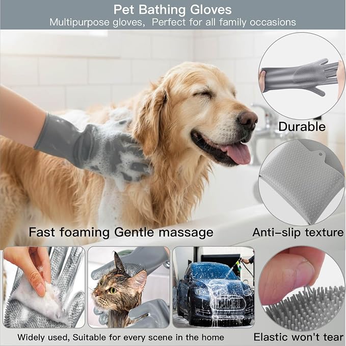 Cat&Dog Grooming Kit-6PCS for Cat Flea Comb, Dog Brush For Shedding, Pet Nail - Image 5