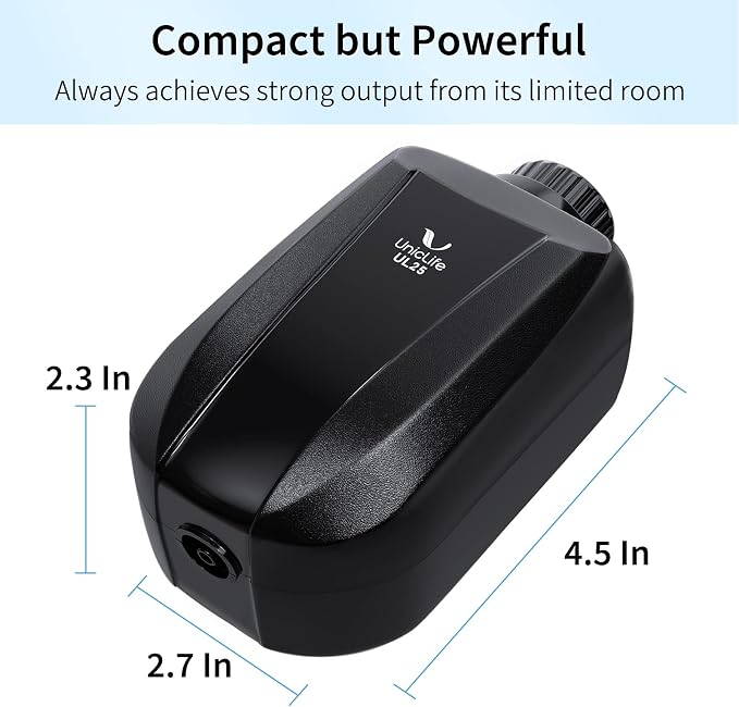 Uniclife Aquarium Air Pump Dual Outlet Fish Tank Aerator - Image 7