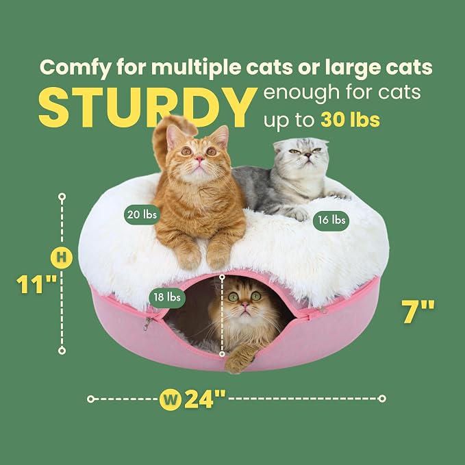 CATTASAURUS Peekaboo Cat Cave for Multiple & Large Cats Up to 30-45 Lbs - Image 4
