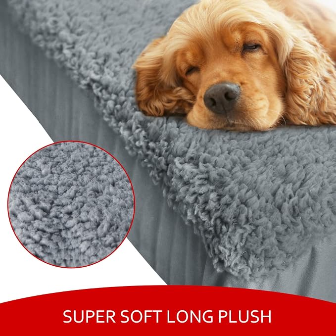 Dog Bed Covers 2 Pack Soft Plush Replacement Washable, Waterproof Pet Bed Liner - Image 2