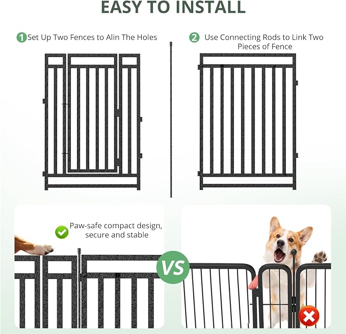 Dog Playpen Metal Dog Fence Outdoor - Image 4
