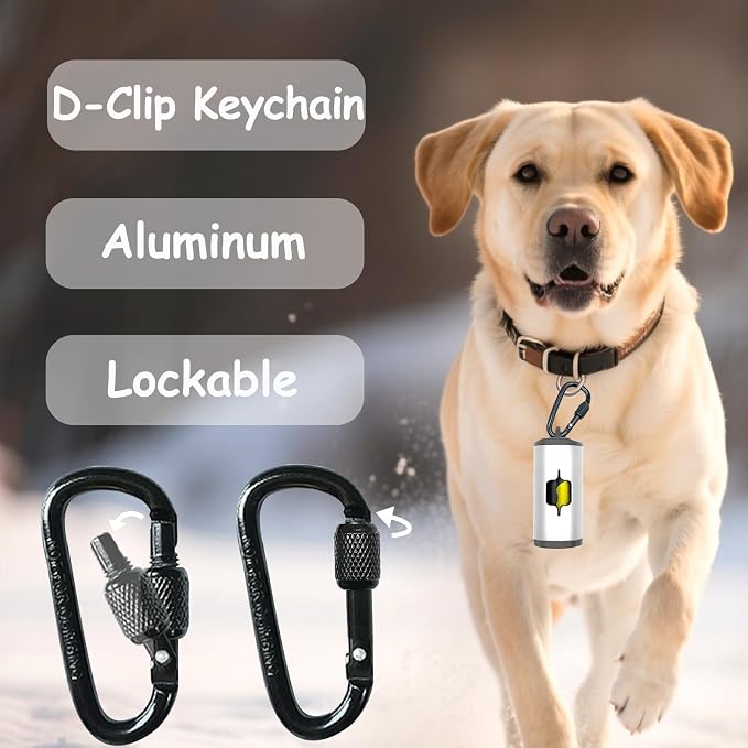 Metal Dog Poop Bag Holder w/Leash Clip|Durable Scratch-Resistant Aluminum|135 - Image 3